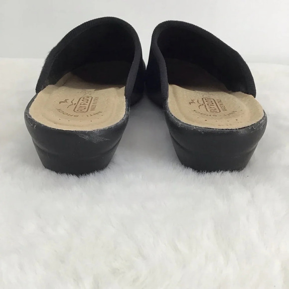 Fly Flot Italian Wide Fit Clogs Casual Comfort Black Mesh Size 40 EU US 9 - Picture 5 of 12